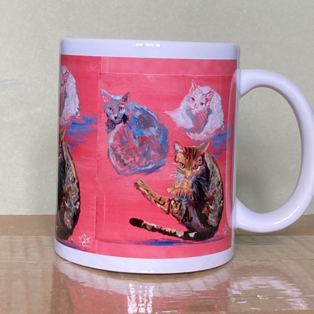 Trio of cats Ceramic mug