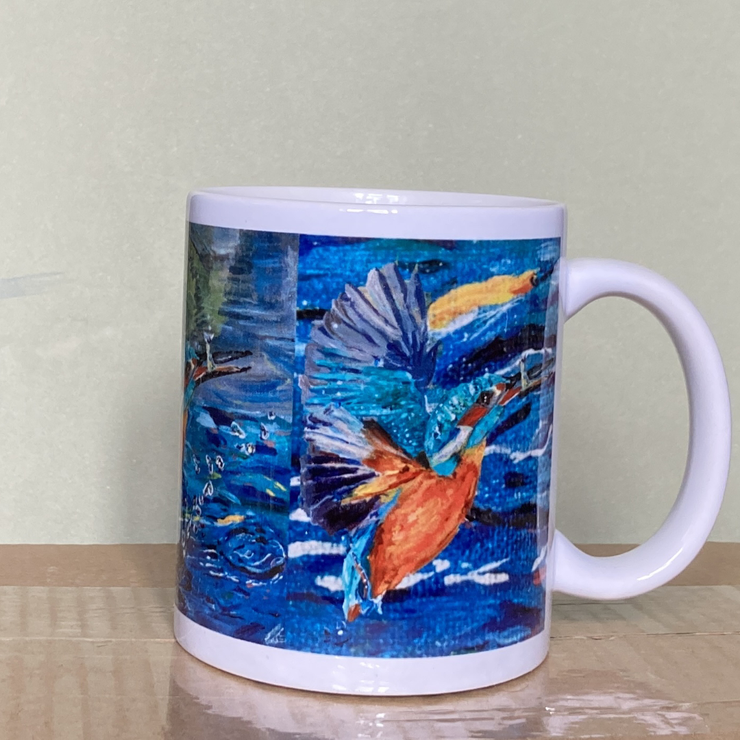 kingfisher in flight ceramic mug2